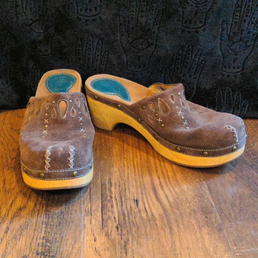 Clarks Indigo Wooden Clogs